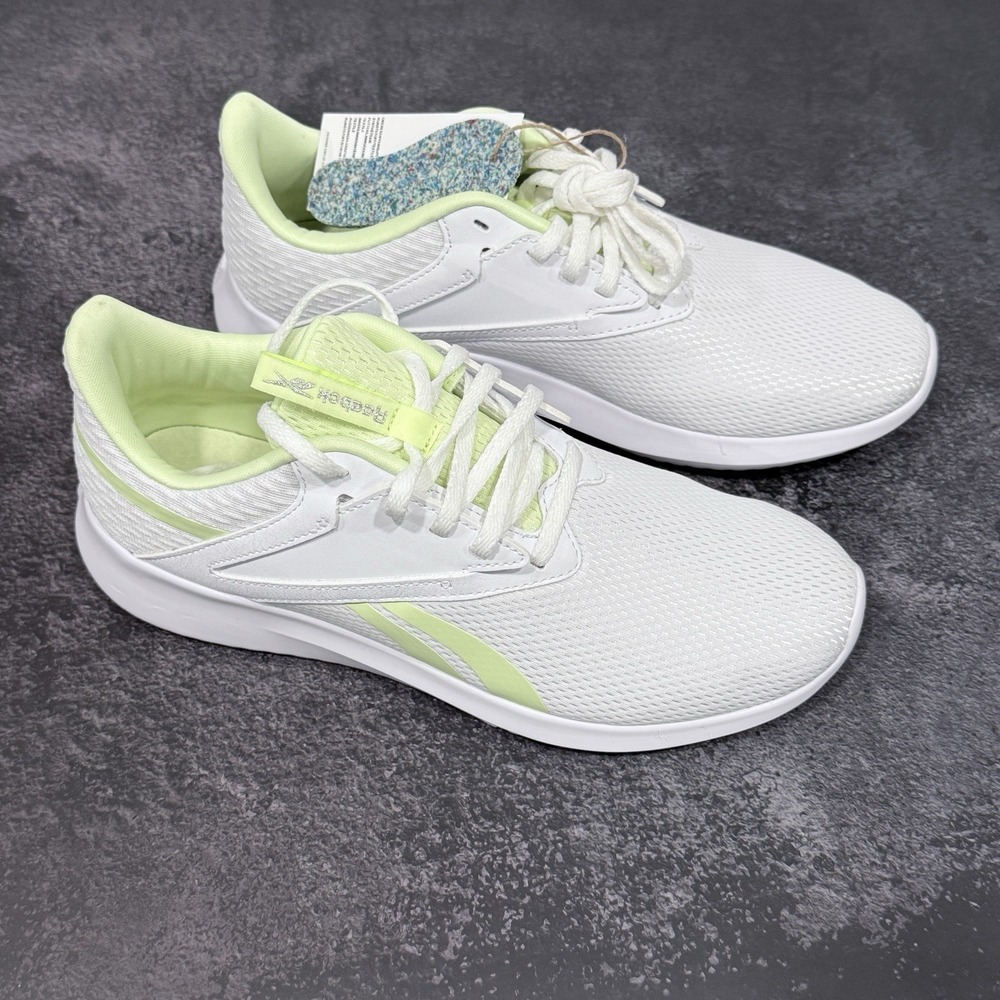 Reebok Fluxlite Womens Training Shoes White Lime Green Sneakers Size 9.5